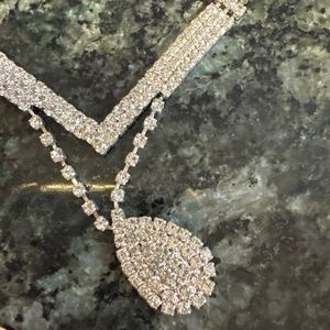 Rhinestone necklace.